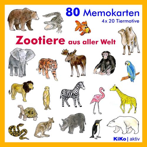 80 Memokarten "Zootiere"