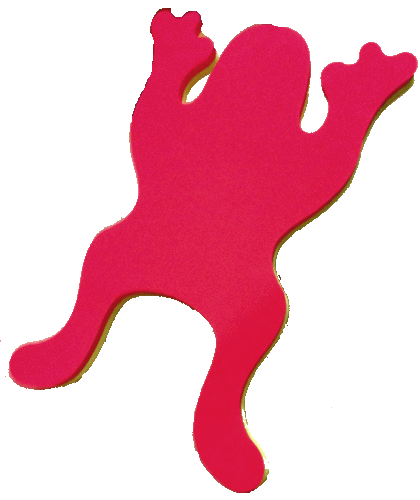 Blockx-Schwimmfrosch groß (rot/gelb)