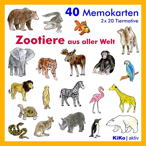 40 Memokarten "Zootiere"