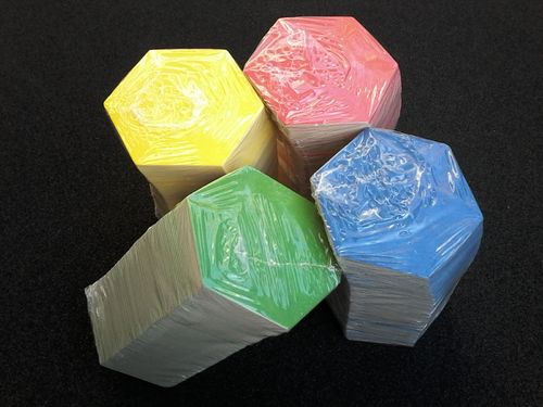 400er Bierdeckel-Sechseck-Set in 4 Farben (4 x 100 BD pro Farbe, 400 BD insgesamt)